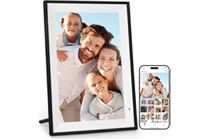 HUMBLESTEAD Digitaler Bilderrahmen 10,1 Zoll 32GB WiFi Elektronischer Bilderrahmen 1280x800 HD IPS Touchscreen Speicher Automatische Rotation Teilen Sie Fotos und Videos Sofort Luakug Geschenke für Eltern/Freunde