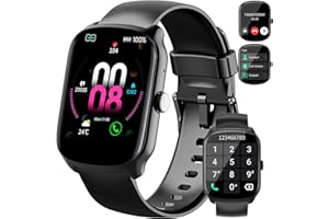 QECNATO Smartwatch Herren Damen, 1,95" HD Gebogener Bildschirm Smart Watch, mit Bluetooth Anrufe, Pulsmesser/Schlafmonitor, 112+ Sportmodi Fitnessuhr, IP68 Wasserdicht Schrittzähler Sportuhr für Android iOS
