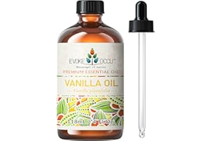 EVOKE OCCU Olej Eteryczny Waniliowy 4 Oz, Czysty Olej Waniliowy do Aromaterapii Dyfuzor Masaż Zapach DIY świeca Mydła Making- 4 FL Oz