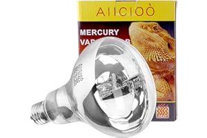 AIICIOO UVA UVB Wärmelampe Reptilien Terrarium Beschichtet Sonnenlicht Reptilien Lampe Birne Spotlight Vollspektrum Tageslicht Lampe E27 UVB Lampe für Schildkröten Schlangen Bartagamen Eidechsen 80W