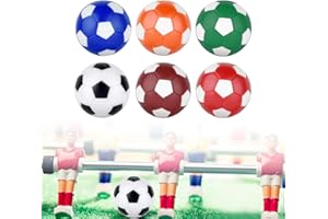 DHWEKU 6 Tischfußball Kickerbälle,Tabletop Football aus ABS,32mm Mini Tischfussball Ersatzbälle,6 Farbkombinationen, für Erwachsene Kinder Fußball Tisch Spiel Bedarf