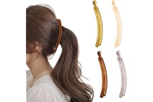 ODDERZZII 4 sztuki małych klipsów bananowych, bananowych spinek do włosów, bananowe spinki do włosów dla kobiet, spinka do włosów cienkich