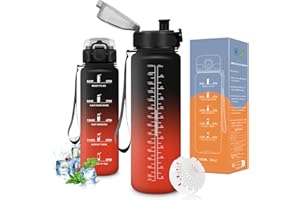 Vikaster Borraccia Sportiva, Borraccia 500ml/1000ml/1500ml, Senza BPA & Prova di Perdite, Bottiglia Acqua Bambini, Scuola, Bici, Yoga, Ufficio, Palestra