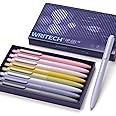 WRITECH Fine Point Gel Pens: 0.5mm Aesthetic Morandi Pen Multicolor Ink Retractable No Smear & Smudge for Journaling Sketching Drawing Extra Smooth Writing Non Bleed Silent Click Pen Set 8ct Up-Gel