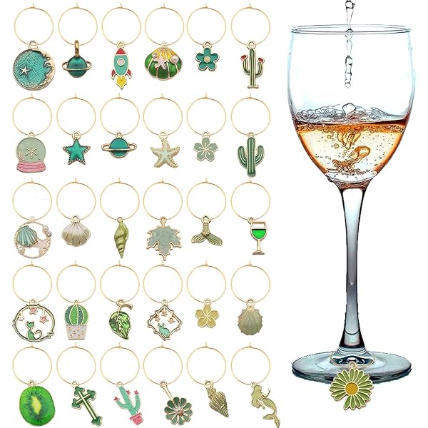 48 Bunte Weinglas-Anhänger Mit Marker – 6,5 Cm, Aus Robustem 300g Karton – Perfekt Für Hochzeiten, Partys & Events