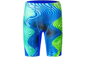 SURFEASY Boy's Jammer Swimsuit Youth Trainning Swim Jammers with Drawstring Endurance Kids Swimming Trunks Shorts
