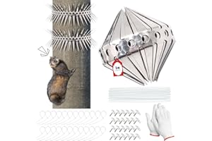 JUNUNDJING Marderschutz Fallrohr 300CM, Marderabwehr Fallrohr, Marderschreck,Fallrohrschutz Marderschutz Dachrinne, Für Marderfalle Marderschreck Dachboden Baum, Kann Geschnitten Werden