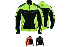 BULLDT Motorradjacke Herren sommer mit abnehmbar CE-Protektoren & Thermo-Futter - leichte Sommerjacke ATV Quad Scooter mit Tech-Mesh-Netz 360° Sicherheits-Reflektoren & Zipper-Taschen