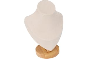 Black PU Leather Jewelry Byst Display Necklace Holder Stand Mannequin Display, Smycken för Butiksarmband, örhängen, Ringmässi
