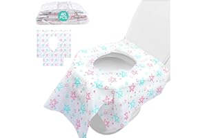 ABirdon Nakładki na deskę toaletową, 40 sztuk, jednorazowe nakładki na deskę sedesową dla dzieci, do centrów handlowych, szpitali, biur, szpitali, biura