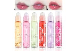 TONGYEND Lip Plumper Gloss Moisturizing Lip Lotion Oils,6Pcs Fruit-flavored Transparent Colorless , Moisturized Liquid Lipstick for Dry and Chapped Lips (6 Pack)