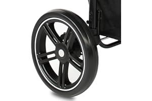 My Duque Cooper Dog Stroller Wheel Replacement Rear Wheel Assembly New Wheels Cooper Dog Buggy EVA Tyres Pet Stroller Wheels New Tyres Puncture Proof EVA Black