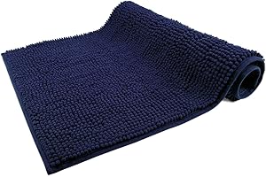 WohnDirect Premium Tappetino da bagno blu - Tappetino da Bagno Morbido e Antiscivolo - Microfibra Durevole e Assorbente, Lavabile in Lavatrice - 70 x 120 cm