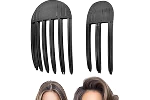 ILMFMY Volumenclip,Volumen Clips Haare–Spurlose Haarwurzelclips für Voluminöses Haar & Fluffigen Pony Für Langes & Kurzes Langlebiges Heatless Styling (Schwarz, 2 Stück)