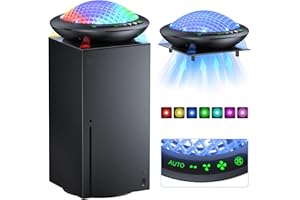 UFO Cooling Fan for Xbox Series X, YUANHOT Auto Mode Cooling System for Xbox Series X Console, Cooler for Xbox Series X Accessories with 11 Colorful RGB Light, 5 Adjustable Mode, Low Noise, USB Port