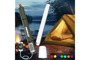SELORSS X ZTARX Lampes Solaires de Camping Gonflables RGB Tube LED Pliable Bâton Lumineux IP66 Étanche Portable Extérieur Rechargeable USB Tente Lumières 4000mAh Urgence pour Extérieur/Intérieur
