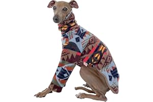 D DOGGY STAR Italienische Windhundkleidung, Polarfleecepullover, T-Shirts für Hunde, Größe XL, Polar-Geometrie