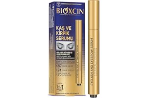 Bioxcin Augenbrauen & Wimpernserum 3ml - Sichtbar Dichter & Länger - 87% Mehr Volumen - Mit Biotin, Kollagen, Hyaluron & Rizinusöl