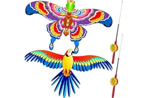 Touch the sky Innovadora cometa de pesca mini para niños y adultos, modelado dinámico realista y fácil de volar en breeze, excelentes juegos al aire libre y juguetes de actividad, adecuado para