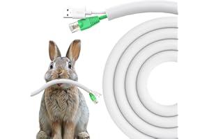 REFLYING Hund und Katze Kabelschutzgitter, Kabelschläuche 3 Meter-9,5mm, Schutz von Kabeln vor dem Kauen von Haustieren, Expandable Geflochtene Selbstschließend Kabelschlauch, Weiß