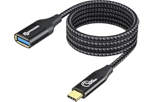 PHIXERO [10Gbps USB C auf USB Adapter 3.1, 1M OTG Adapter USB C, USB C Stecker auf USB Buchse Kompatibel mit Samsung Galaxy, Huawei Mate, iPad Pro, MacBook Pro