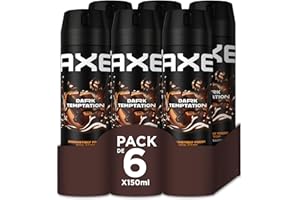 Axe Dark Temptation Deodorant - 150ml - Pack of 6, Packaging May Vary