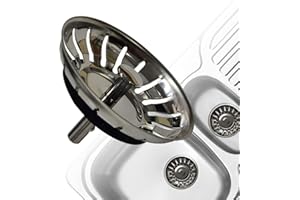 AONAT Tappo filtro per Lavello da Cucina, tappo di scarico per filtro addensato da cucina in acciaio inossidabile, Filtro per Lavello Cucina - Acciaio Inox - Non si Intas (Diametro: 82 mm)