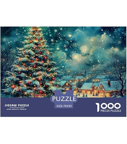 Vermont Christmas Company Weihnachtskatzen Puzzle 1000 Teile – Kunstwerk Von Randal Spangler, 66 X 48 Cm