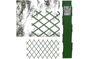 COMERCIAL CANDELA FELPUDOS Y ALFOMBRAS Celosia Extensible Plastica Color (1x2 Metros, Verde)