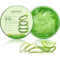 ASYBO 300 ML Aloe Vera Gel  99% reine Bio-Aloe Vera Feuchtigkeitscreme fr  Gesicht und Krper, natrliche Aloe-Creme fr trockene Haut, Sonnenbrand,  Akne : Amazon.de: Kosmetik