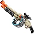 Foam Blaster Toy Gun, Manual Toy Shotgun with 24-Dart Clips and 40 Foam Darts, Outdoor Shooting Game for Kids 6-12, Boys, Girls, and Adults, for Birthdays and Christmas