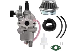 Losxuido Vergaser mit Luftfilter Benzinfilter Schlauch Satz für 2-Takt 47cc 49cc Pocket Bike Motor Mini Quad ATV Dirt Bike