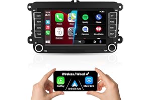 Ninetom 7-tums bilradio med Carplay och Android Auto för VW Golf 5/6, Passat, Polo, Jetta, Bora, Vento, Caddy, EOS, T5, Tigua