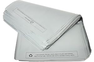 MSDS-SOLUTIONZ 100 x Grey Mailing Bags Strong Self Seal Postage Bags - 12 x 16 (305 x 405 mm) – 100% Waterproof Recyclable Made of Polythene Durable Parcel Shipping Bags