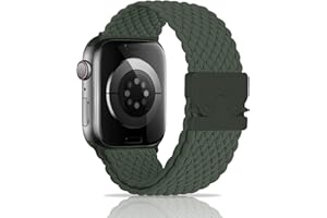 chinbersky Pleciony pasek do zegarka Apple Watch 10 49 mm, 46 mm, 45 mm, 44 mm, 42 mm, 40 mm, 41 mm, 38 mm, elastyczny nylonowy pasek z zapięciem spadochronowym do Apple Watch SE / 2 iWatch 9 8 7 6 5