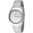 Seiko Men's White Dial Stainless Steel Band Watch - SNXG47K1