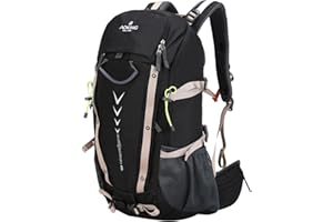 Aoking Mochila senderismo,escalada,40 L-50 L,Elementos estándar_tabla de malla de flujo de aire extraíble,impermeable,silbato SOS,funda para lluvia
