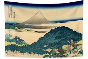 YongFoto 150x100cm Ukiyo-e Gobeläng Berget Fuji 36 Visningar Rum Vägghängande sju ligas kust i Kamakura Landskap Vägg målning Japanska Traditionell målning Toyo Style Gobelänger
