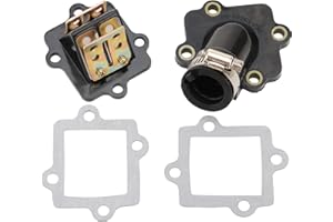 WOOSTAR Carburetor Reed Valve Intake Manifold Replacement for 2 Stroke 49cc 50cc Engine Aerox 50 SR50 Zuma 50 BWS 50 Vino 50 JOG 50 Scooter
