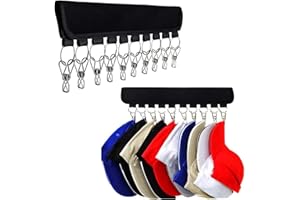 BLBK Hat Organizer Holder, 10 Baseball Cap Holder, Hat Organizer to Hang Baseball Hats, Ball Caps, Winter Beanie & Accessories, Saving Your Space and Time