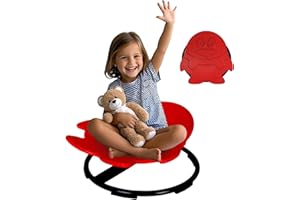 AMZSEW Sensory Spinning Chair, Autism Kids Sensory Swivel Toys, Sit and Spin Wobble Chair for Suitable for Boys and Girls with Autism and Adhd,Toddler Sensory Equipment (Penguin-Red）