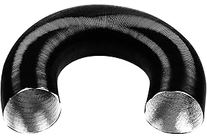 HOIIME Preheater Hose Air Inlet Pipe, Aluminum Foil Heater Duct Pipe Car Air Ducting Hose Vent, Air Duct Drain Hose Car Heater Duct Vent Warm Air Outlet for 2000/5000/6000W Air Heaters (75mm), VBCN-1