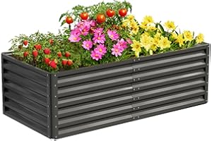Amopatio Aiuola rialzata in metallo, aiuole rialzate per giardino