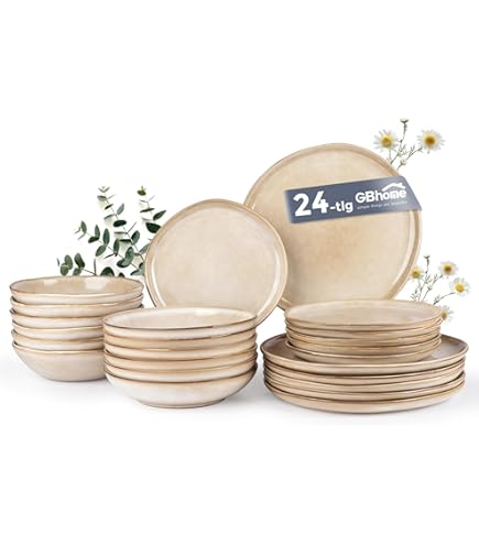 GBhome Steengoed dinersets voor 4 personen, 12-delige
