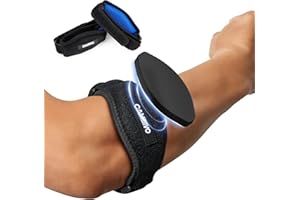 CAMBIVO Ellenbogenbandage 2 Pack verstellbarer, Tennisarm Bandage mit EVA Pad, Bandage Ellenbogen Schmerzlinderung für Tennisarm & Golferarm