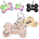 Flower Crown Art Design for Dog and Cat ID Tags - Souvenir Gift Medal Dog Tag Deep Engraved Stainless Steel