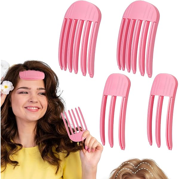 NICECONE Windform-Kamm-Set – 2-teilig, Für Volumen & Flauschigen Pony, Spurlose Haarclips