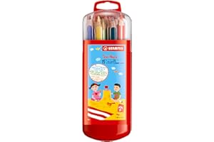 STABILO Trio thick - Matita colorata triangolare - Box Zebrui - Astuccio con 15 Colori assortiti