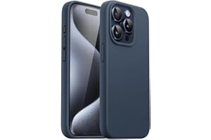 JETech Silikonowy Etui do iPhone 15 Pro 6,1 Cala, Jedwabisty Miękki w Dotyku Futerał Ochronny na Całe Ciało, Odporny na Wstrząsy Case (Sztormowy Błękit)