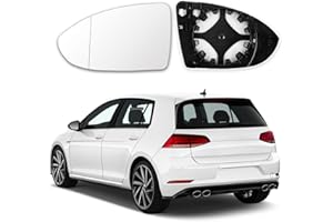 PAYFULLY Spiegelglas Golf 7 Links Beheizbar Asphärisch Passend für Golf 7 Spiegelglas Links Fahrerseite Beheizbar Asphärisch mit Trägerplatte